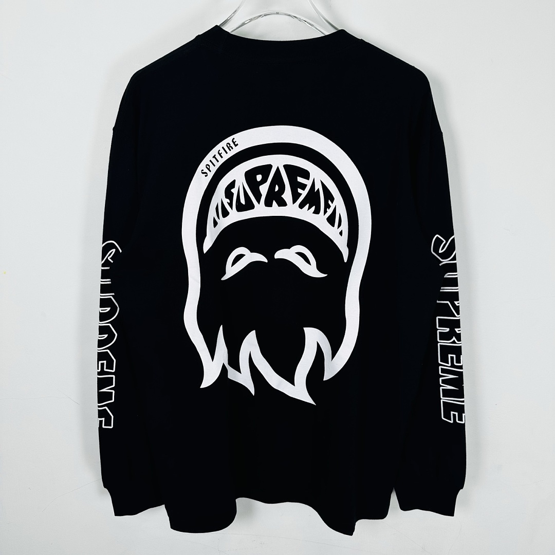Supreme 168 SPITFIRE BIGHEAD L/S TEE Reversed Fire Flame Long Sleeve S-XL (Black) - Image 7