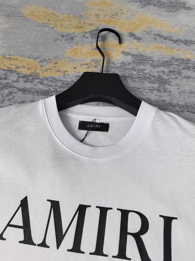 AMIRI 118 26Ss New Logo Print Short Sleeve T Black White S M L XL 9924# - Image 28