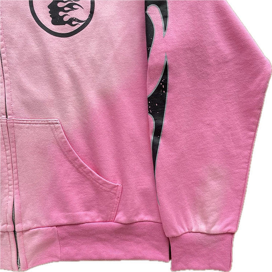 Hellstar 268 Hellstar Studios Vintage Washed Hoodie Big Logo Water Mens Womens Pink S-M-L-XL - Image 8