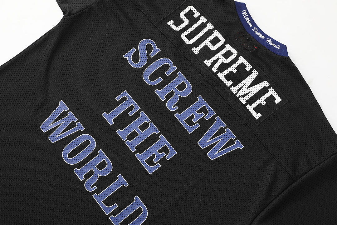 Bape 258 DJ Screw Collab SS26 Football JerseyV Collar Print : Black Camo Sky Blue S M L - Image 9