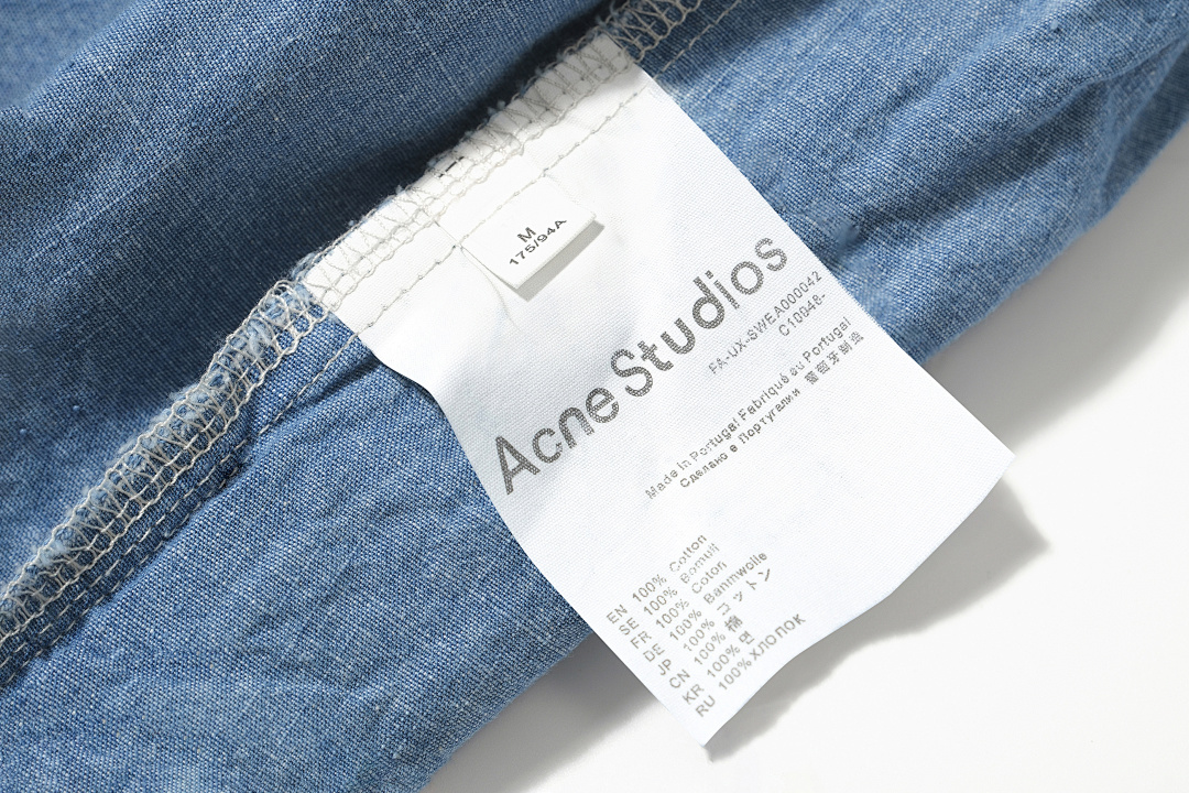 Acne Studios 168 AC LOGO Short Water Blue S-XL 7604# - Image 15