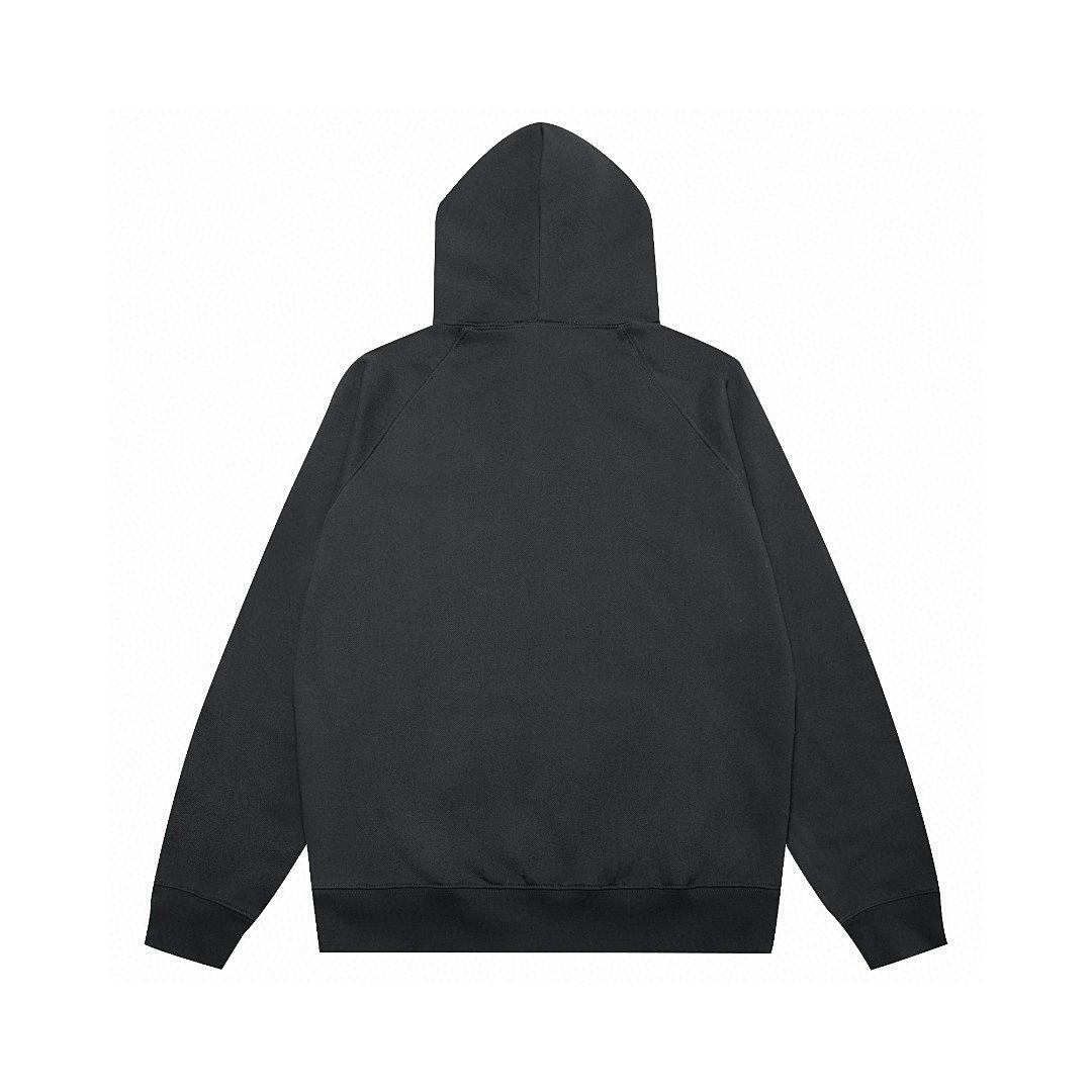 Essentials 218 ESS HOODIE 1977 Print Velvet Black Iron Dark Oatmeal XS-XL 460G Surface 6080# - Image 5