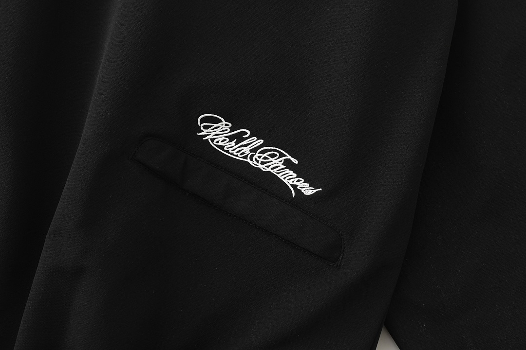 Balenciaga 398 Collab SS25 WEEK4 Track Jacket Sleeve Embroidered Logo : Black Purple :S-XL - Image 13