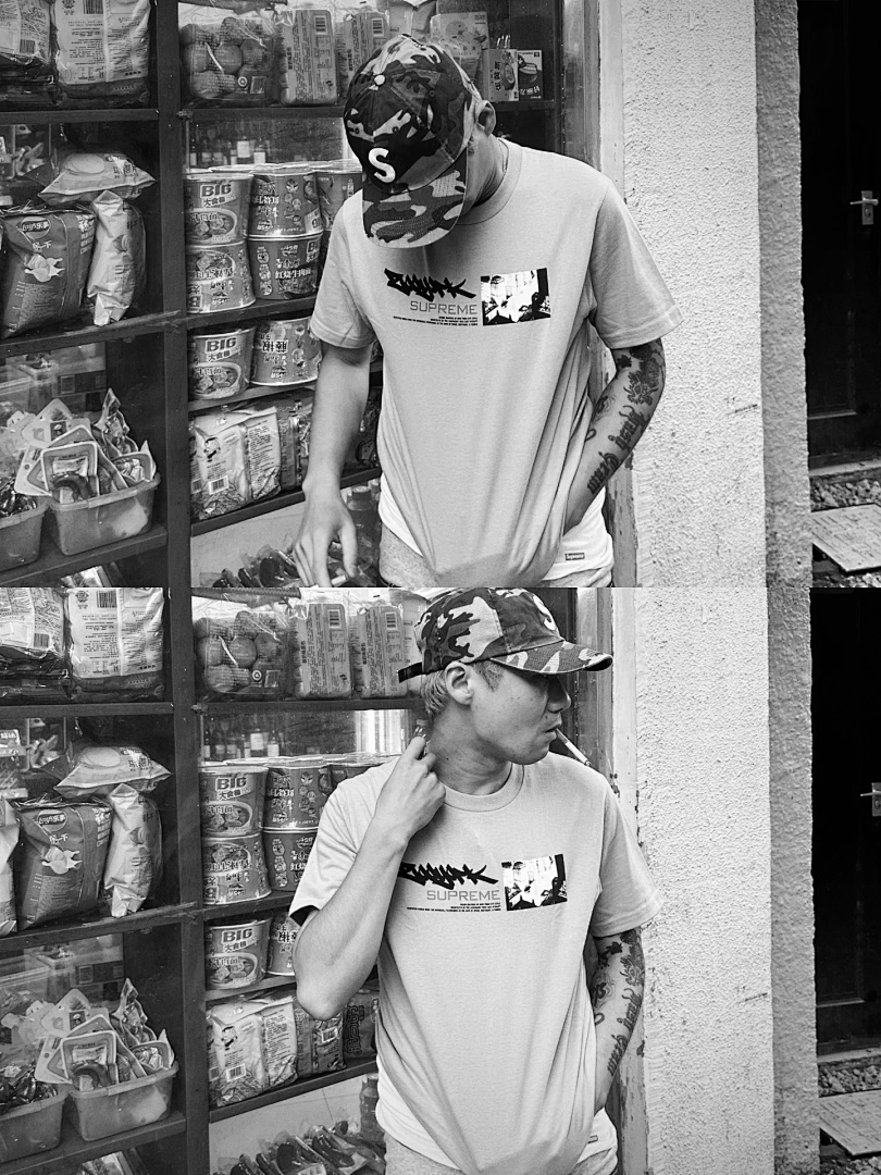 Supreme 128 SUP X ZOO YORK DYNASTY TEE Print Short Sleeve T Black White S-XL - Image 25