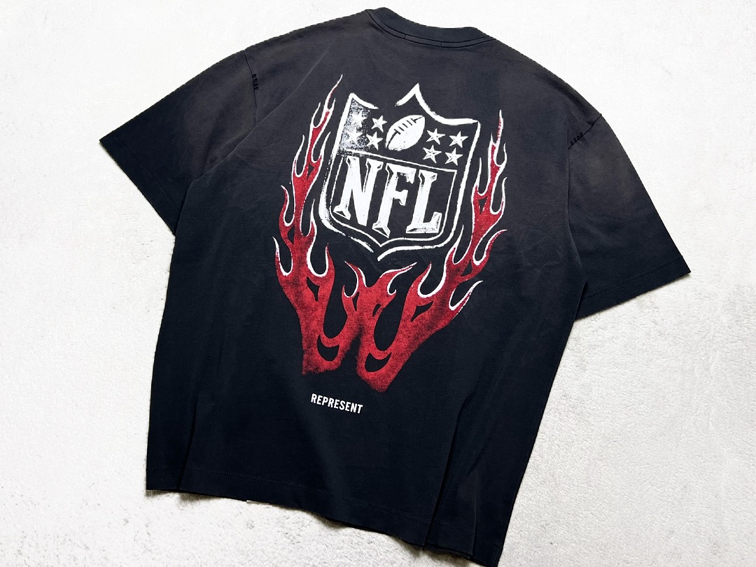 Represent 148 REP Embroidered Print Water Short Sleeve : S M L XL (Black) - Image 9