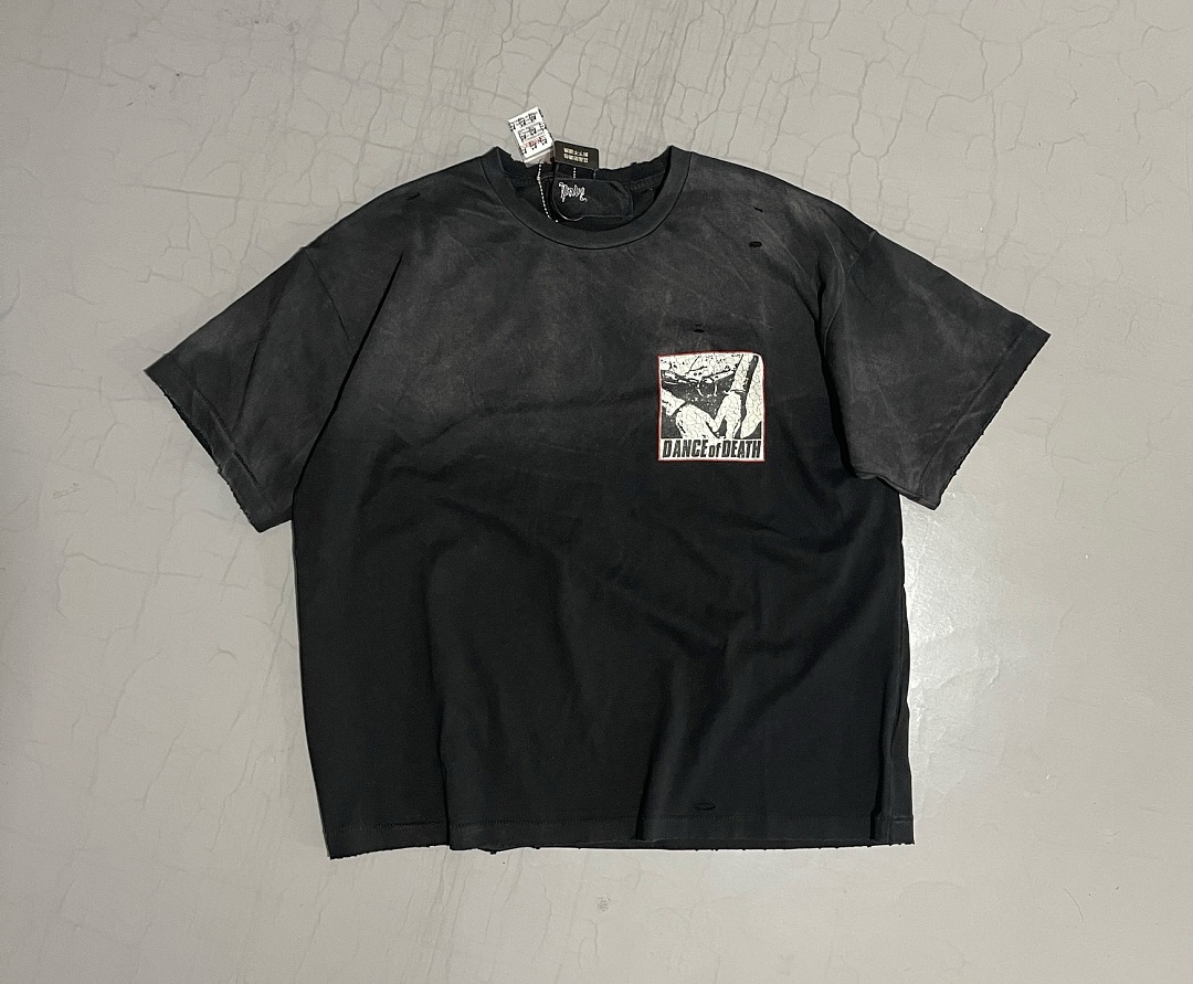 Unbranded 138 Paly Hollywood Vintage Washed Big Print T Black S M L - Image 5