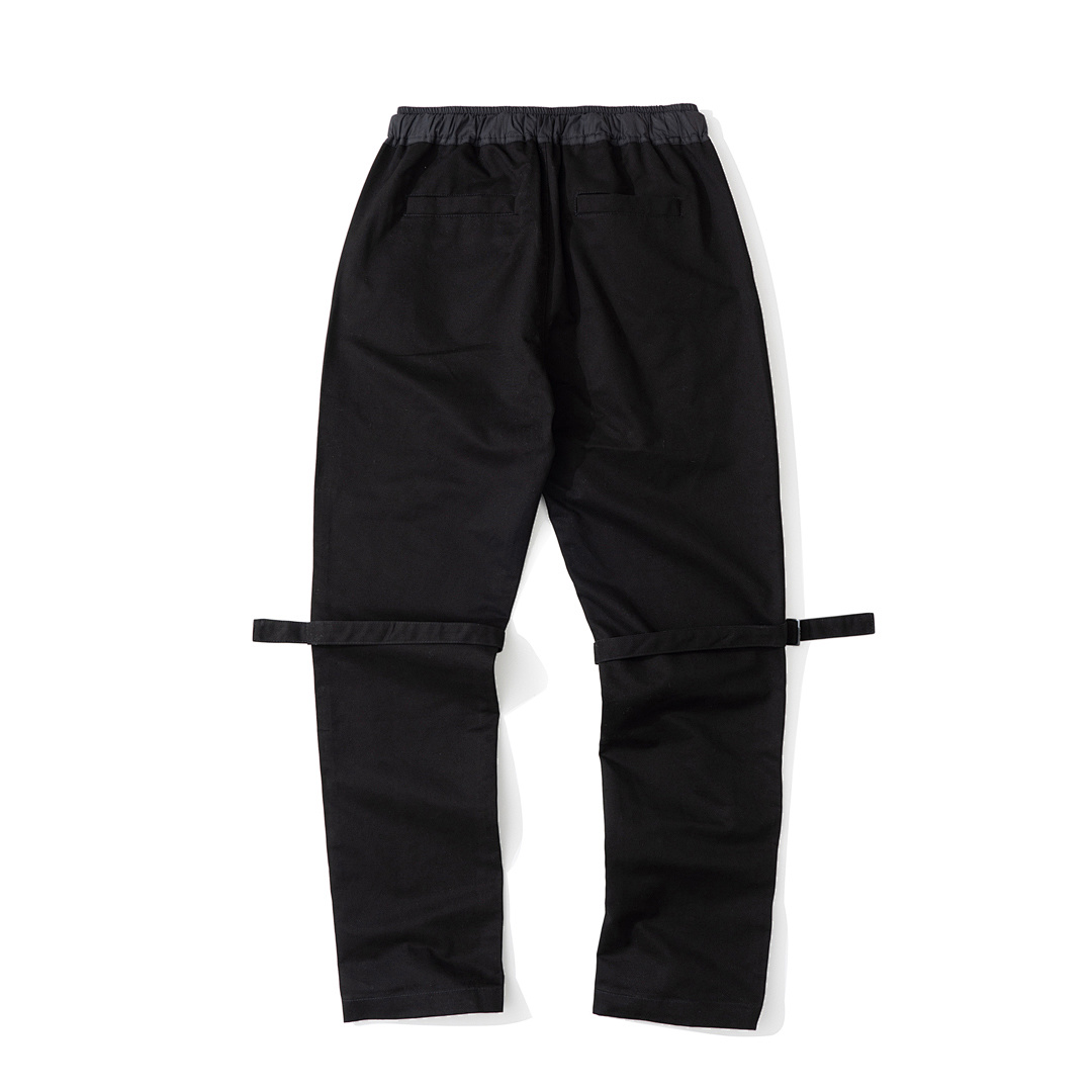 Essentials ON SALE128 FEAR OF GOD Bondage Pant Strap Lace Buckle Camel Khaki Black S-XL 6039# - Image 4