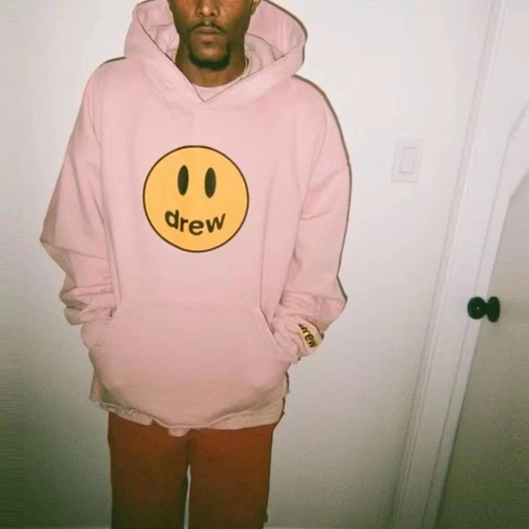 Off-White 218 Drew House 21Ss Mascot Deconstructed Hoodie Black Off White Pink S M L - Image 23
