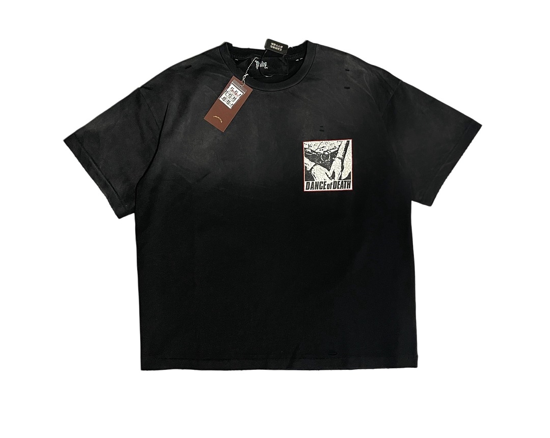 Unbranded 138 Paly Hollywood Vintage Washed Big Print T Black S M L - Image 4