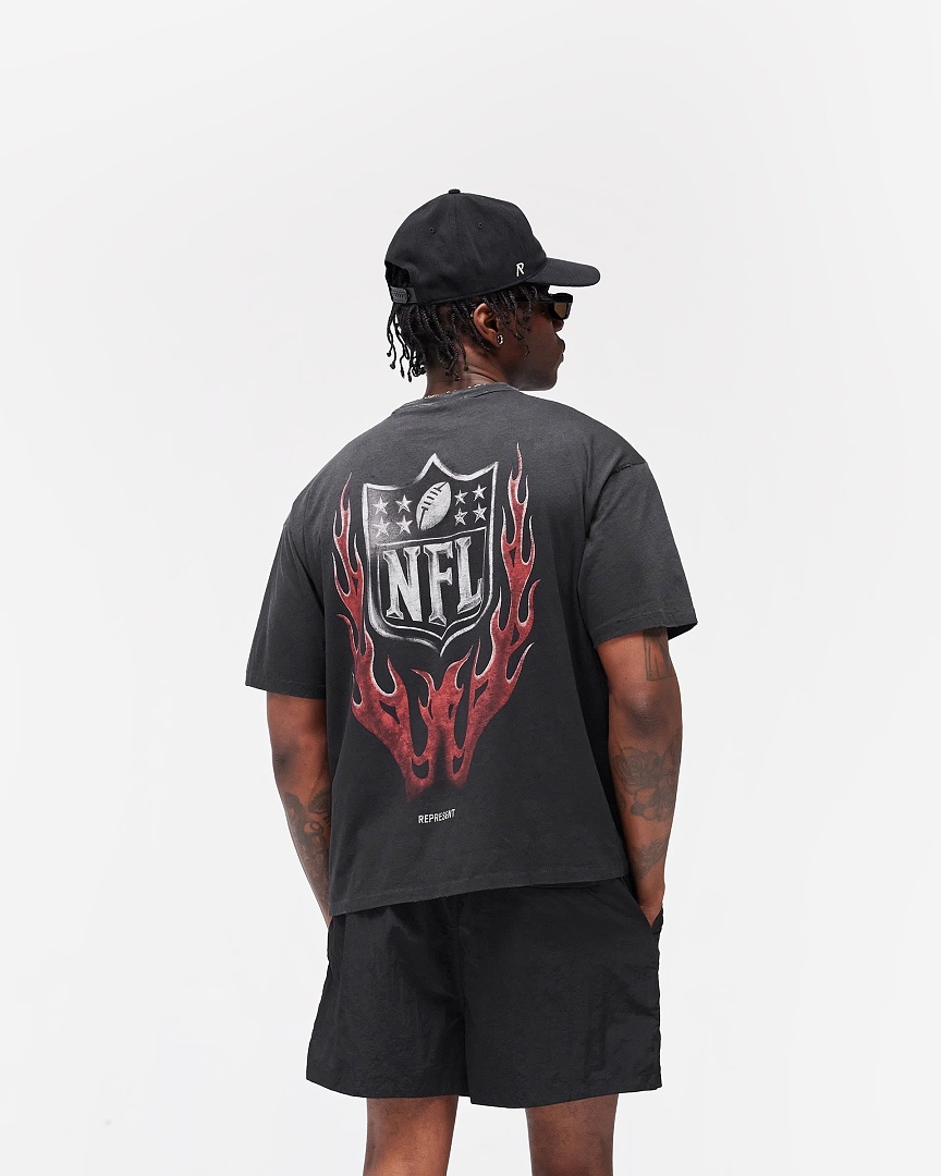 Represent 148 REP Embroidered Print Water Short Sleeve : S M L XL (Black) - Image 14