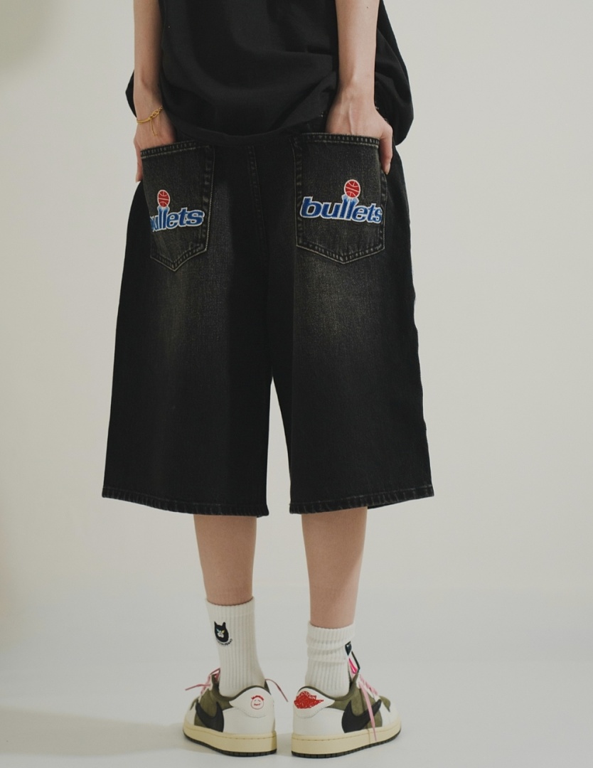 Supreme 358 Mitchell & Ness SS26 Bullets Baggy Denim Short - Image 35