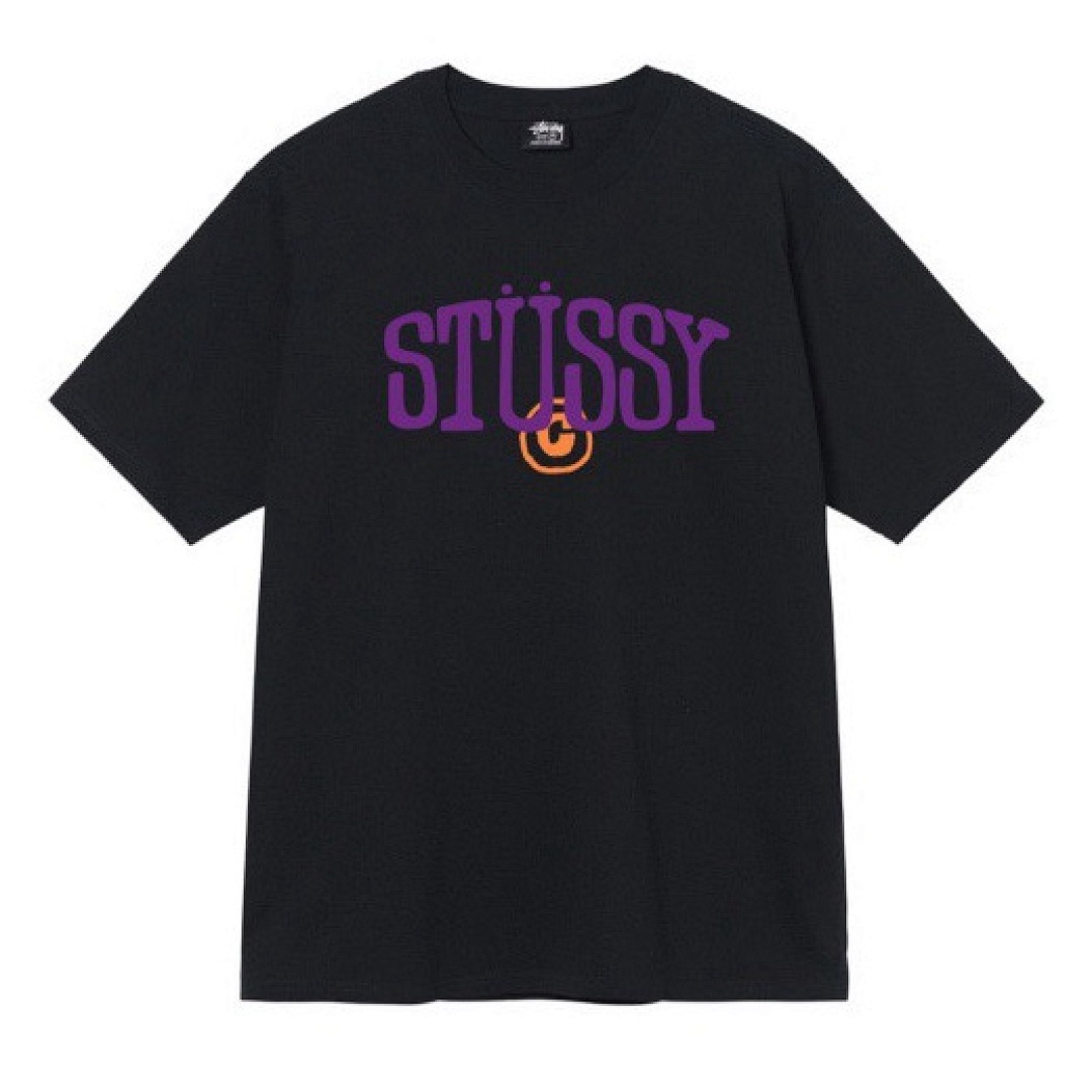 Stussy 108 Stussy Logo Print Short Sleeve T : Black White Yellow S M L XL
