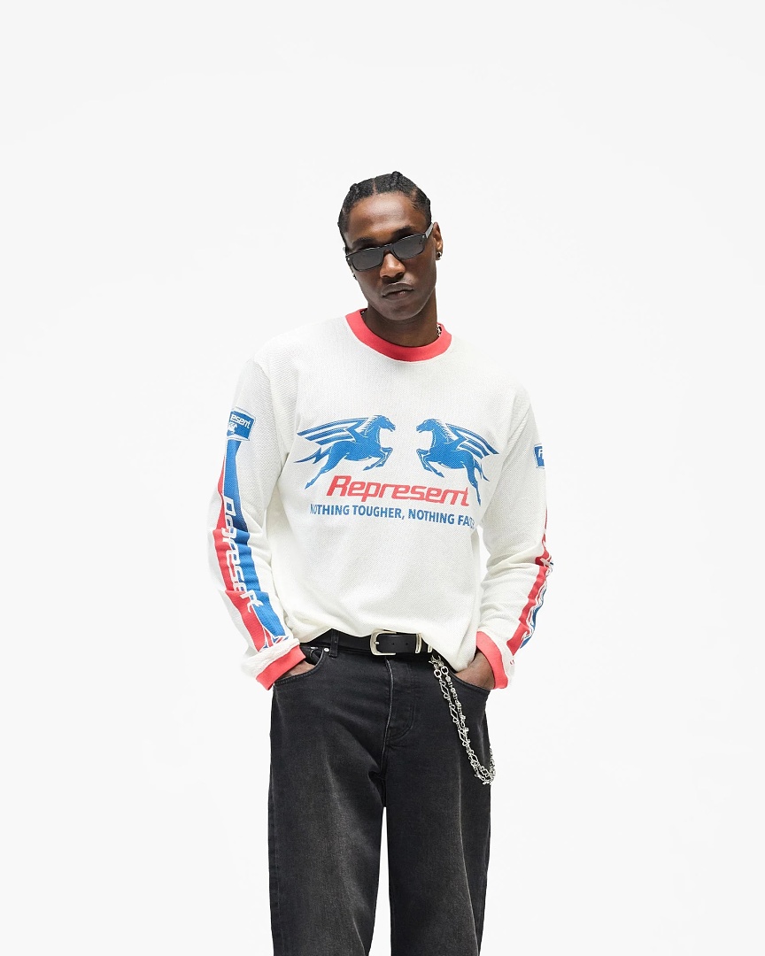 Represent 138 REP Long Sleeve : Black White S M L - Image 34