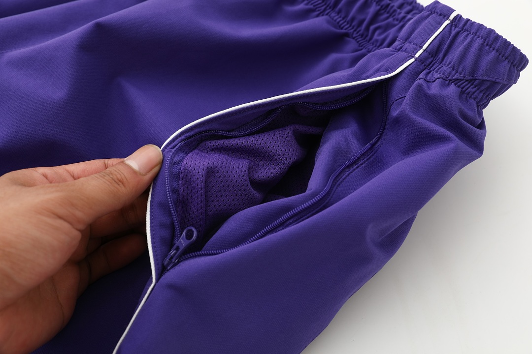 Balenciaga 378 Collab SS25 WEEK4 Track Pants Embroidered Logo Long : Black Purple :S-XL - Image 35