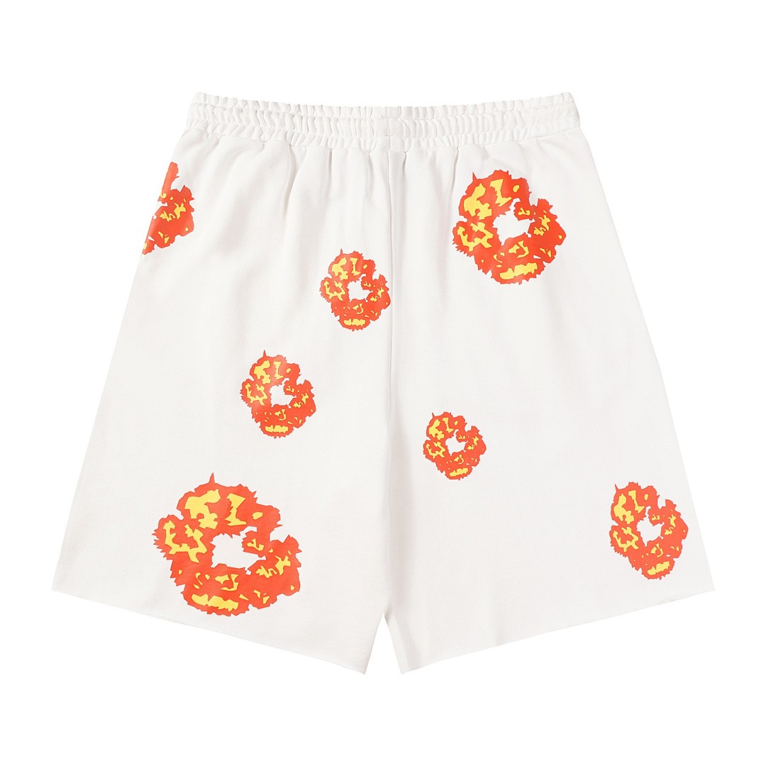 Unbranded 158 DENIM TEARS Cotton Floral High Print Short Black White S-XL 8603# - Image 12