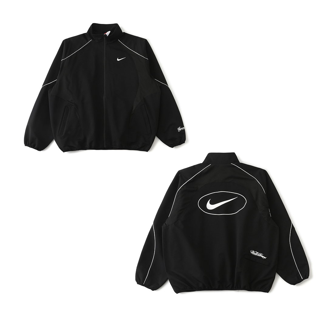 Balenciaga 398 Collab SS25 WEEK4 Track Jacket Sleeve Embroidered Logo : Black Purple :S-XL - Image 7