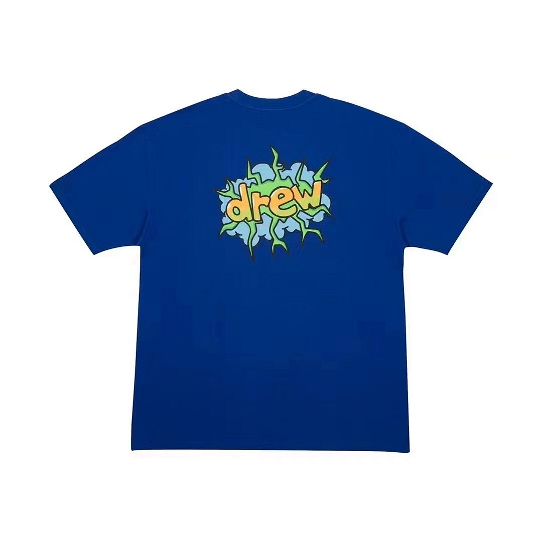 Drew House 98 DREW HOUSE Limited Exclusive Logo Print Collar Short Sleeve T White Color Blue S M L - Image 17