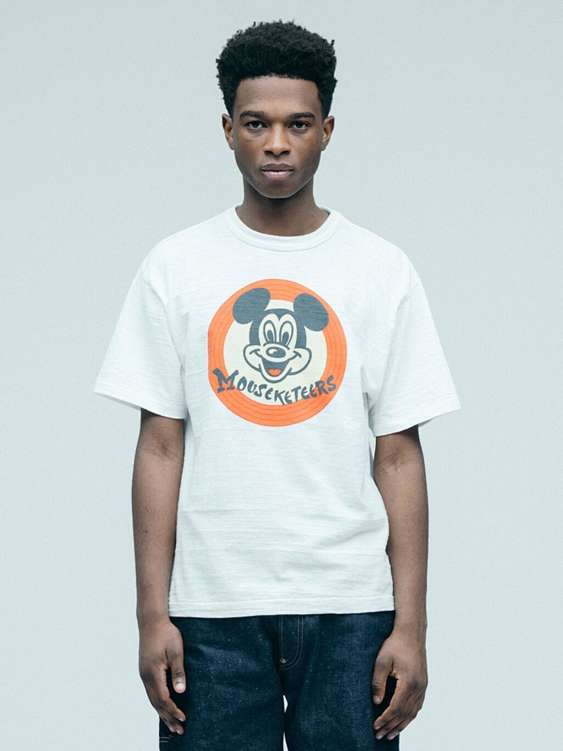 Human Made 118 Human Made X Mickey Mouse Club Tee Cream Classic Collab Limited Exclusive Khaki Print Cotton Short Sleeve T : White S M L - Image 14