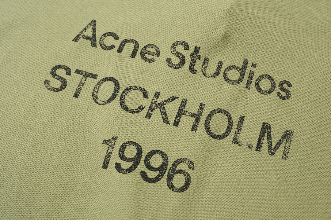 Acne Studios 128 AC LOGO Print Long Sleeve T Pink Black White Olive Green Dark Blue Red Spring Purple S-XL 3286# - Image 70