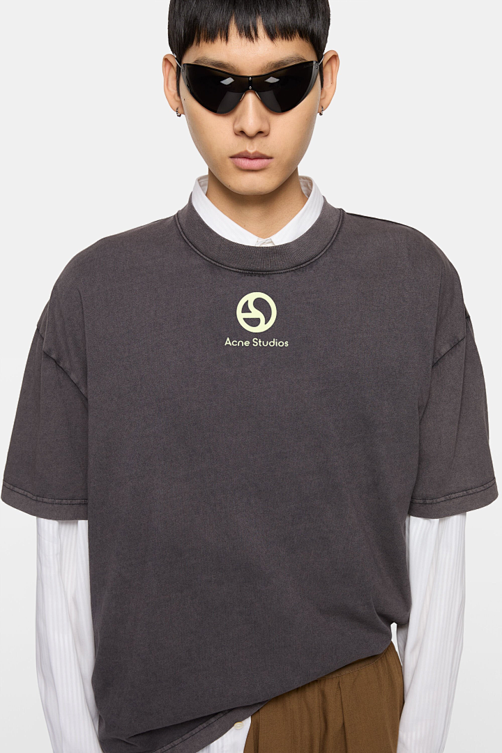 Acne Studios 118 AC Print Short Sleeve T Black White S-XL 8081# - Image 36