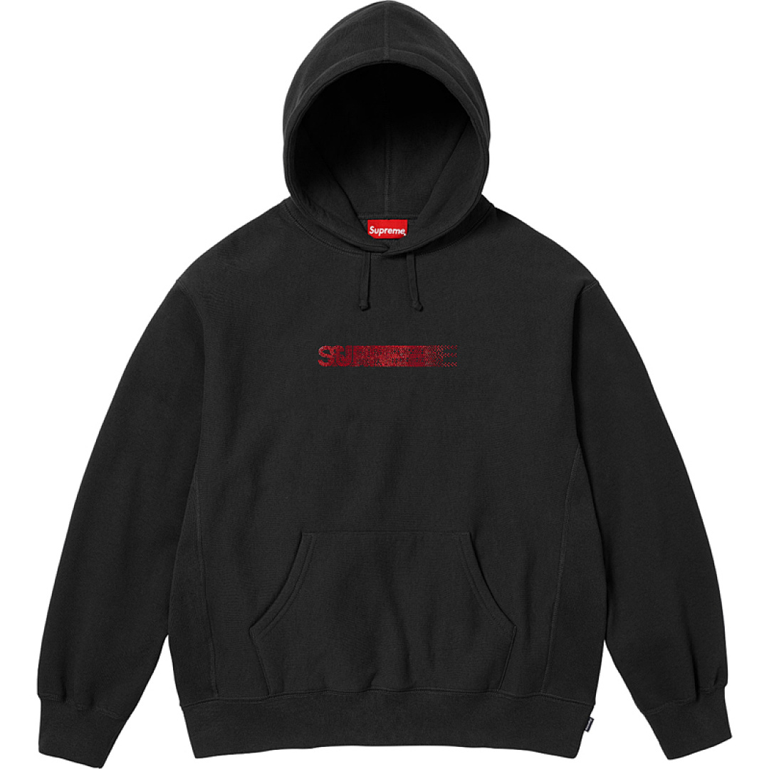 Supreme 328 SWAROVSKI® MOTION LOGO HOODED SWEATSHIRT Black Blue Red, S M L - Image 4