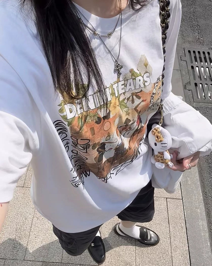 Stussy 108 Stu X Denim Tears Annie Lee Artist Tee Collab Print Short Sleeve T White S M L - Image 8