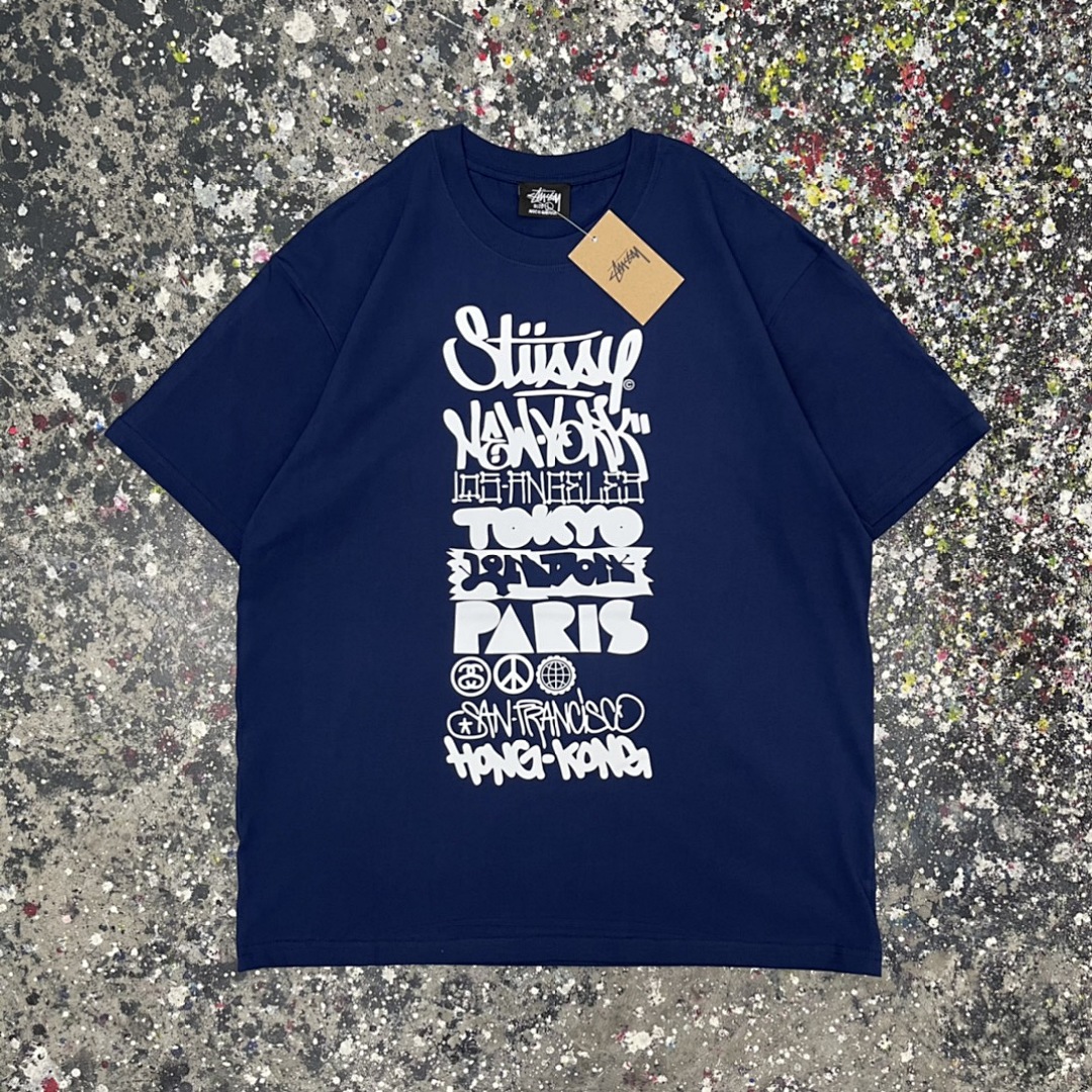 Stussy 108 Stu City Short Sleeve T : Black White Green Pink Apricot S Ｍ L XL XXL - Image 7