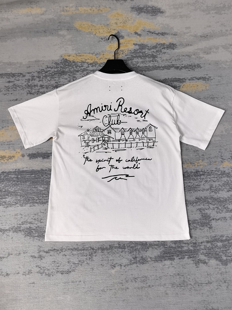 AMIRI 118 26Ss New Logo Print Short Sleeve T Black White S M L XL 9925# - Image 24
