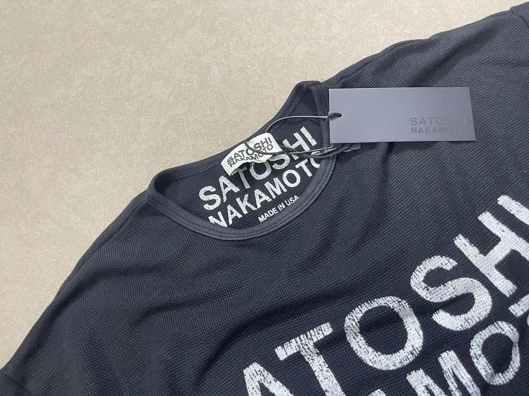 Off-White 148 SATOSHI NAKAMOTO Long Sleeve : Off White Washed Black S M L - Image 7