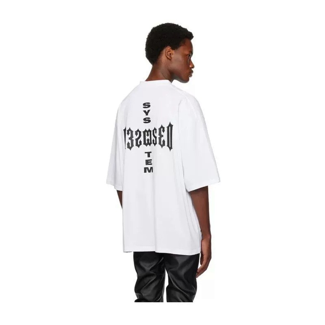 Unbranded 118 032C ''CRUX'' OVERSIZED BOX-CUT Print Short Sleeve T White S-XL 8010# - Image 26