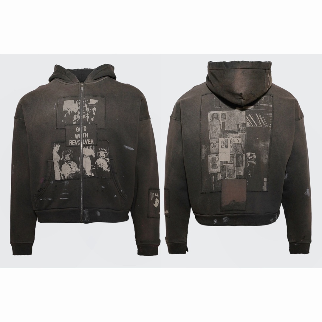 Enfants Riches Deprimes 298 Enfants Riches Deprimes / Sea Patch /12 Canvas Patchwork : S M L XL (Washed Black) - Image 3