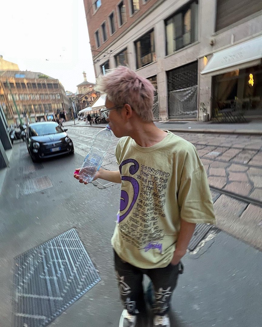 Stussy 98 STU FW22 Logo Print Mens Womens Short Sleeve T : Black White Grass (Green) - Image 22