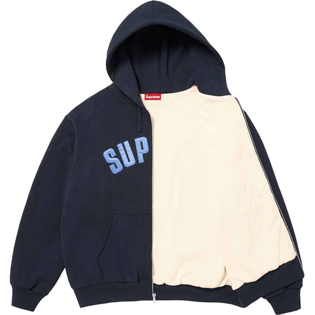 Supreme 398 25FW ARC THERMAL LINED ZIP UP HOODED Double Black Light Grey Blue S M L - Image 5