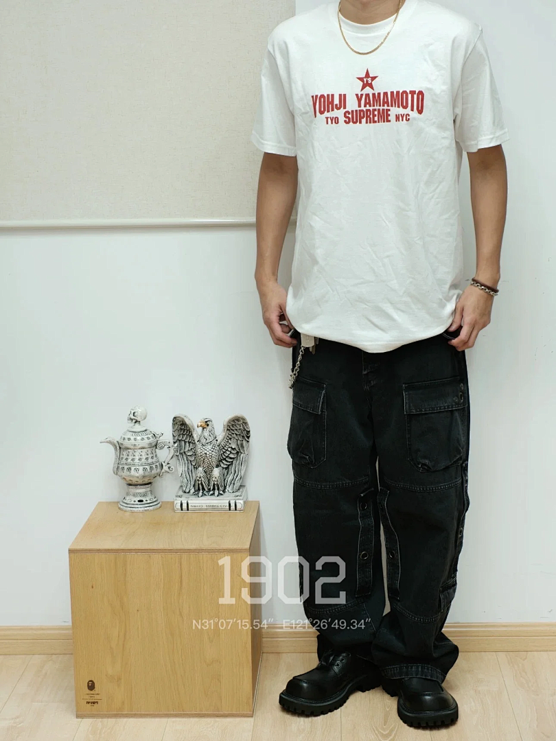 Supreme 128 Star T Mountain Y'S TEE Print Black White S-XL ​ - Image 13