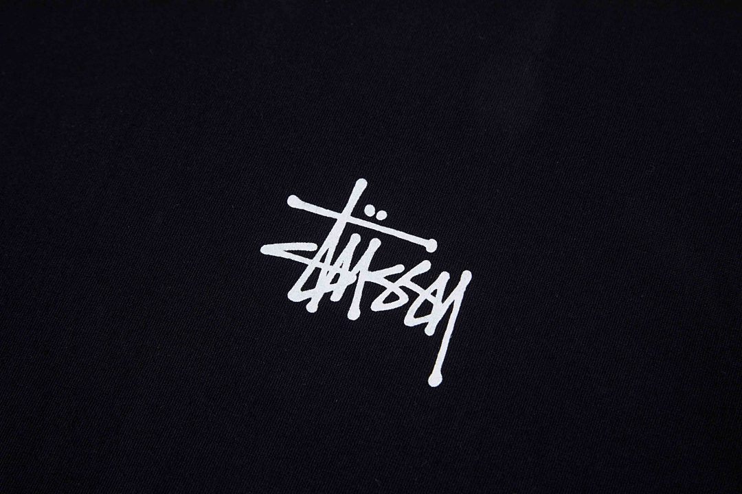 Stussy 108 Stu Fw24 Built In USA Pigment Dyed Tee Print Short Sleeve T Black White S M L - Image 9