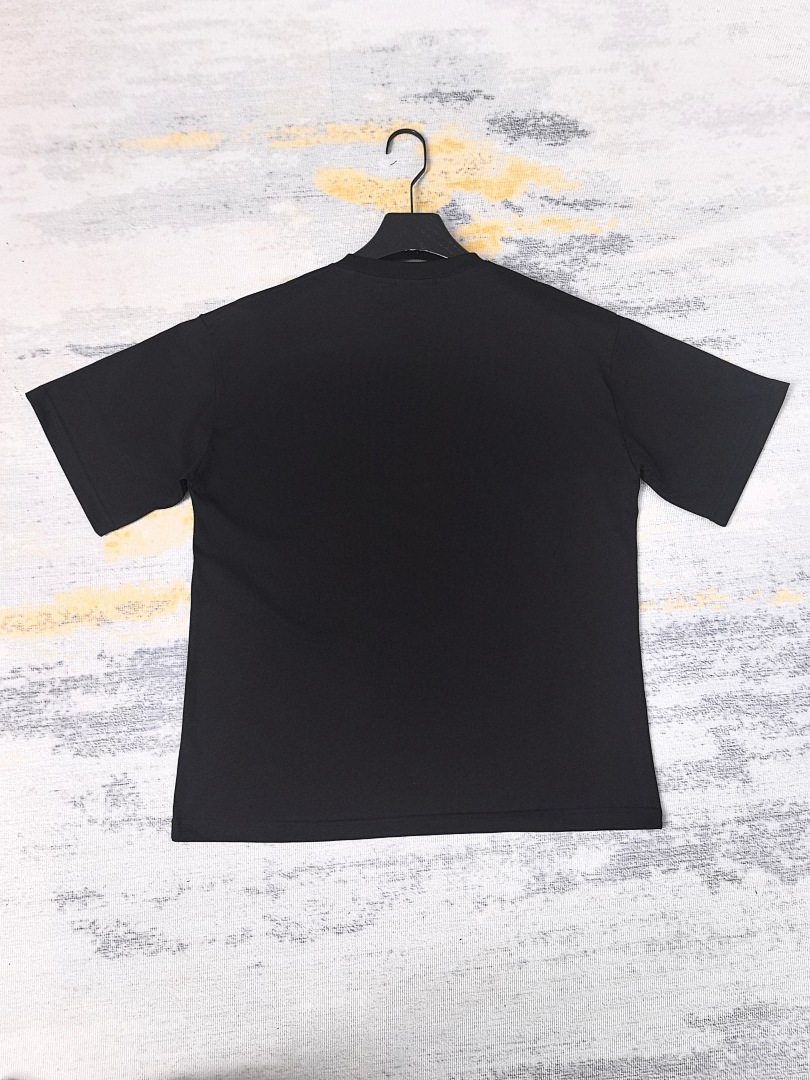 AMIRI 118 Wide Version Model Short Sleeve T Logo Embroidered High Wind Black White S M L XL 9906# - Image 22