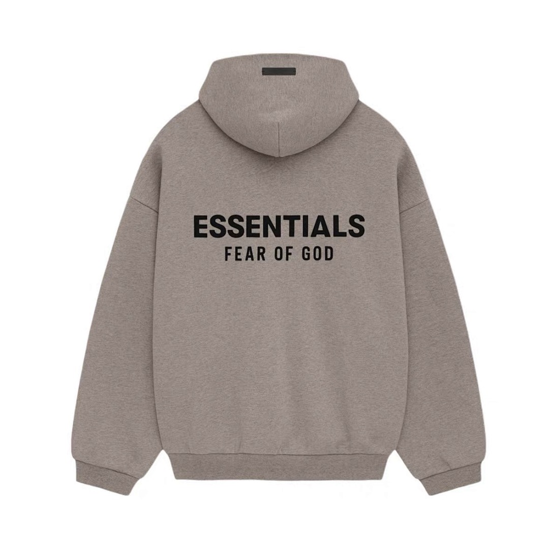 Essentials 228 Ess FALL24 HOLIDAY Fleece Hoodie Gum Velvet : Dark Mist Grey Light Black Desert Gold Brown :S-XL - Image 7