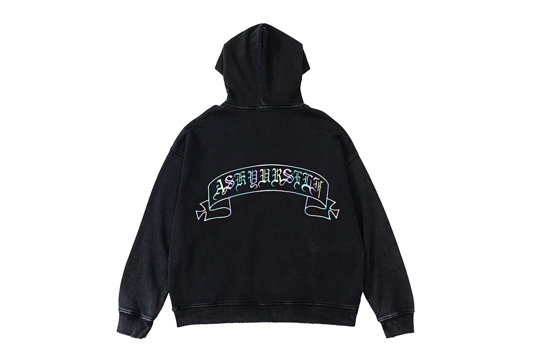 Unbranded 228 ASK ASKYURSELF Print Fleece Grey Apricot Black S-XL 4064# - Image 4