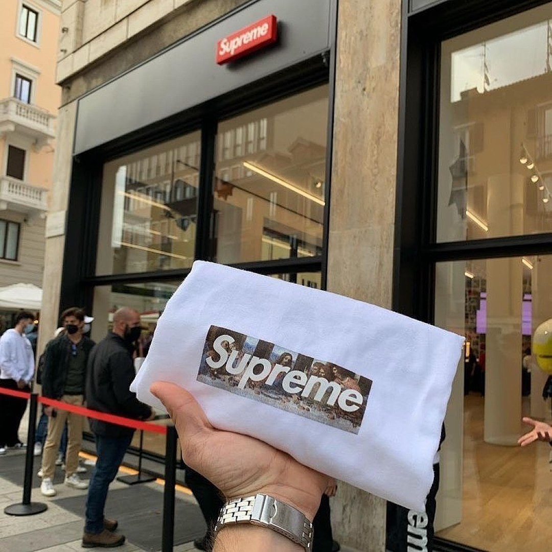 Supreme 108 Sup 21Ss Milan Box Logo Tee Cream Limited Exclusive Bogo Short Sleeve T S M L XL - Image 8