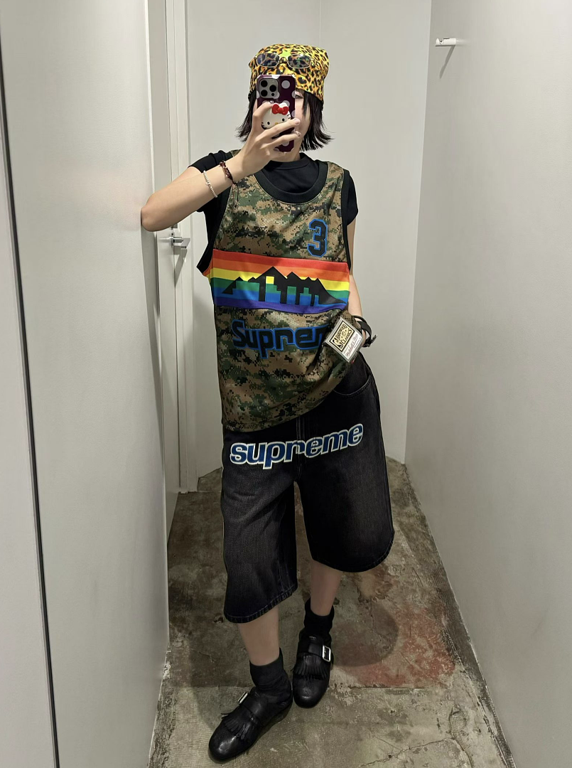 Supreme 358 Mitchell & Ness SS26 Bullets Baggy Denim Short - Image 25