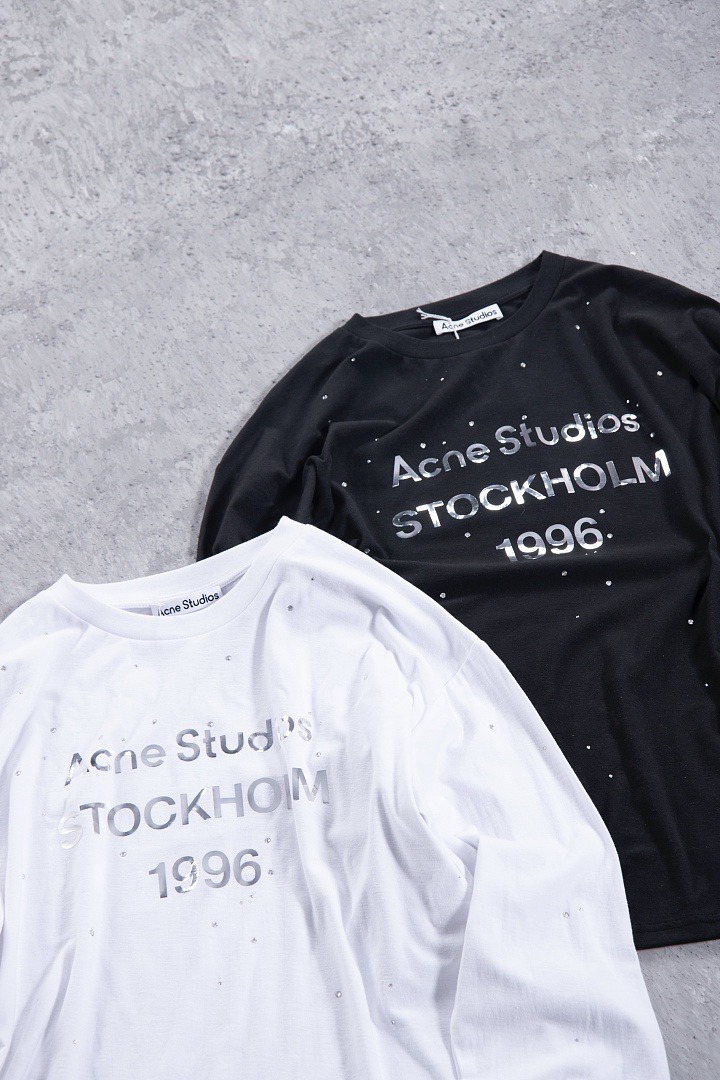 Acne Studios 168 AC1996 Limited Exclusive Silver Long Sleeve T : Black White S-XL - Image 5