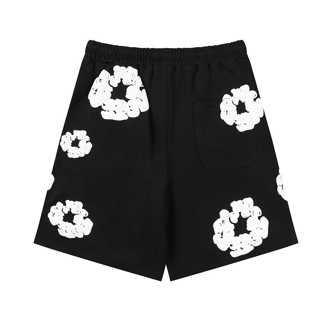 Unbranded 158 DENIM TEARS Cotton Floral High Fleece Short Black Grey Blue Green Purple Red Orange Pink White S-XL 8601# - Image 4