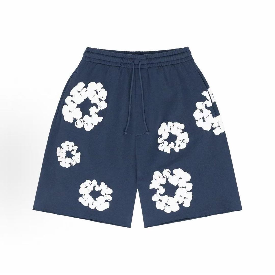 Unbranded 178 TOP Denim Tears Cotton Floral Print Short : Black Blue Grey Pink S-XL - Image 3