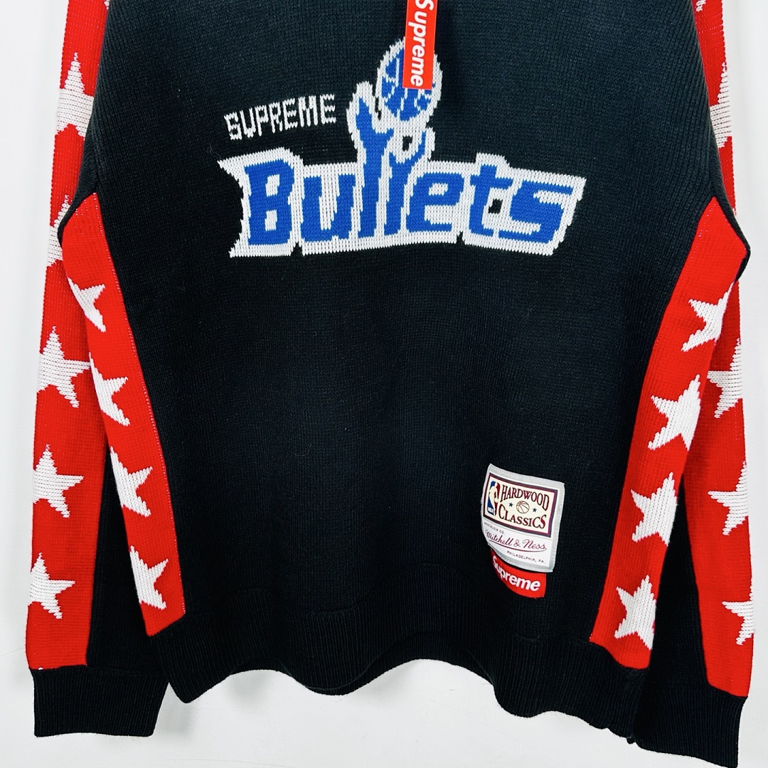 Supreme 328 SS26 Mitchell & Ness Sweater Bullets Fleece Black S-XL - Image 9