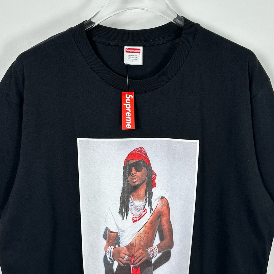 Supreme 138 Khaki T FW25 PLAYBOI CARTI PHOTO TEE Patch Print Short Sleeve Black White S-XL - Image 15