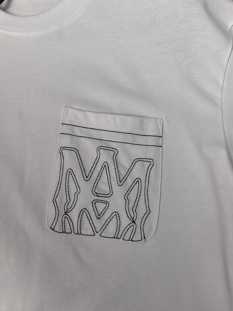 AMIRI 118 26Ss New Embroidered Short Sleeve T Black White S M L XL 9923# - Image 30