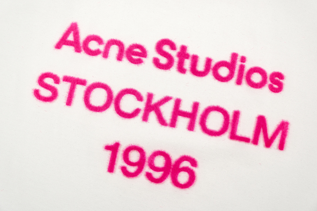 Acne Studios 148 AC Velvet LOGO Long Sleeve T Black White S-XL 8266# - Image 20