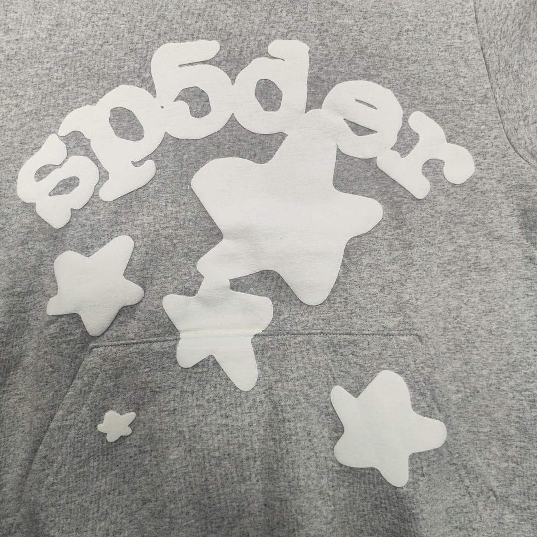 Sp5der FW24HOODIE Mens Womens Top White Grey : S-XXL - Image 8
