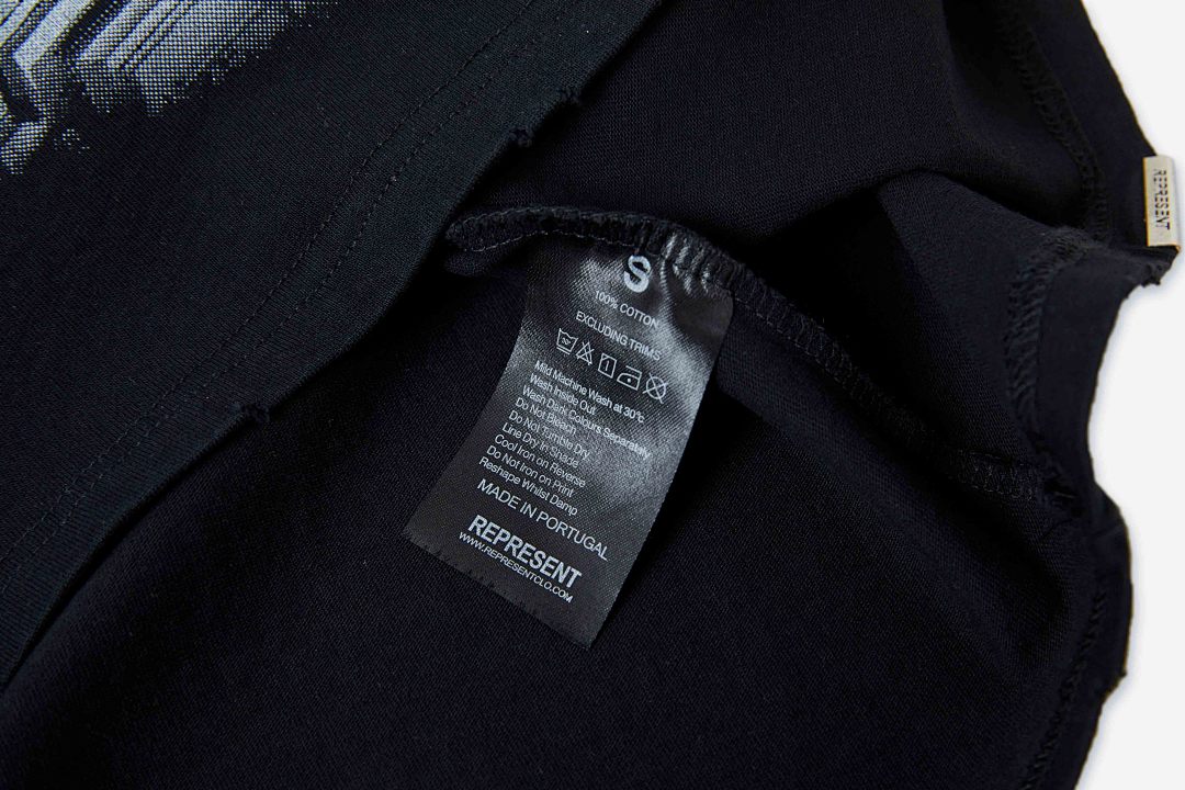 Represent ON SALE68 REPRESENT ATLAS TEE Print Short Sleeve T : Washed Black White S M L - Image 17