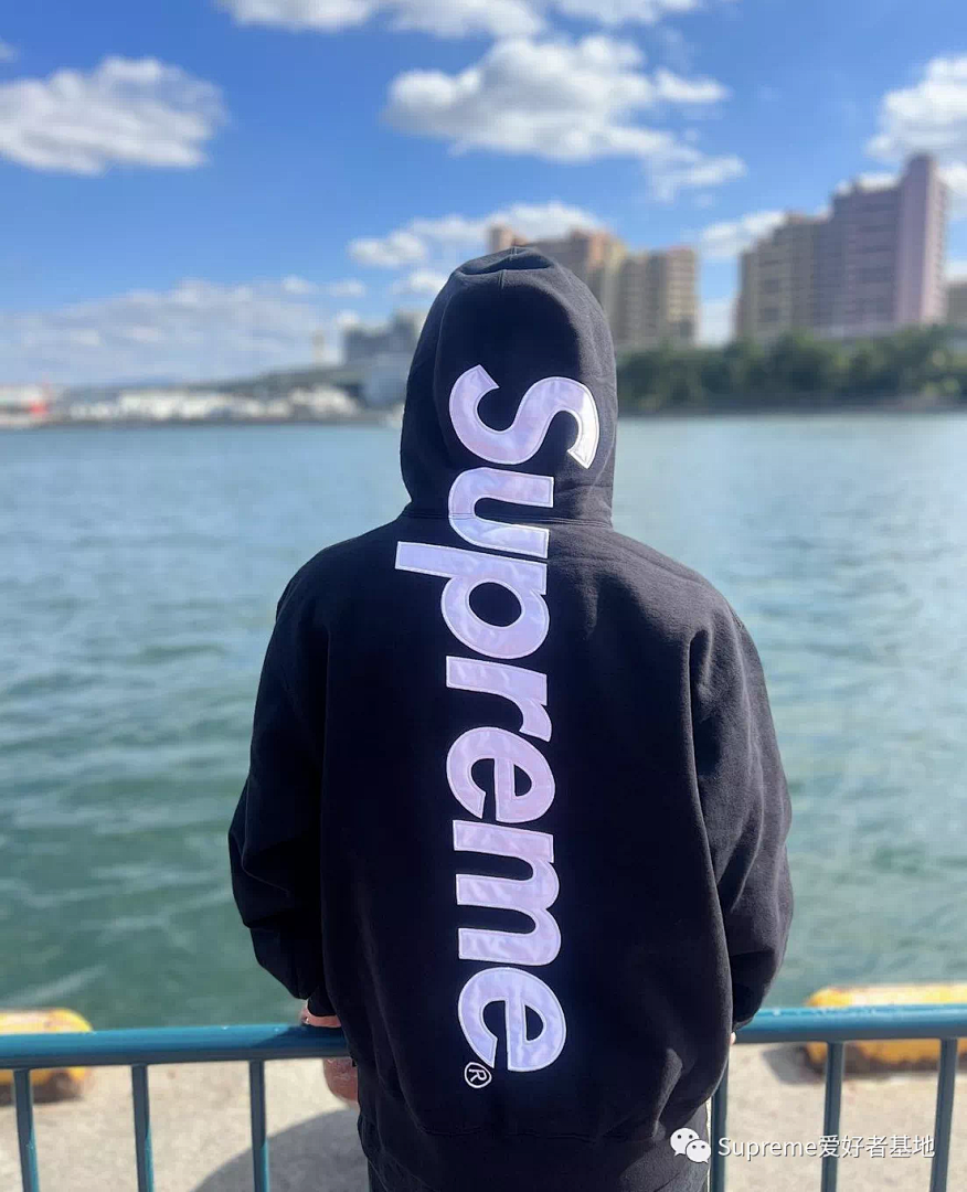 Supreme 258 Sup 22FW Satin Appliqué Hooded Sweatshirt Green Black Floral Grey Blue Brown Light Orange Khaki Purple S M L - Image 18
